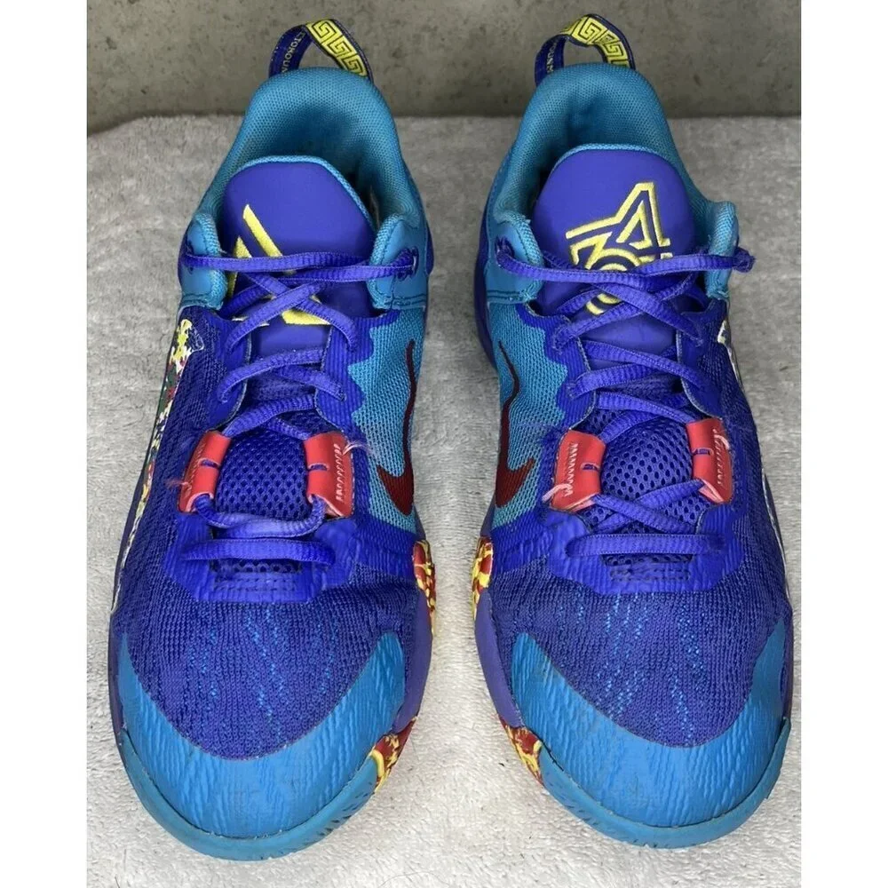 Nike Giannis Immortality 2 Kids Basketball Shoe Size 5.5Y Blue Purple DQ1943-400